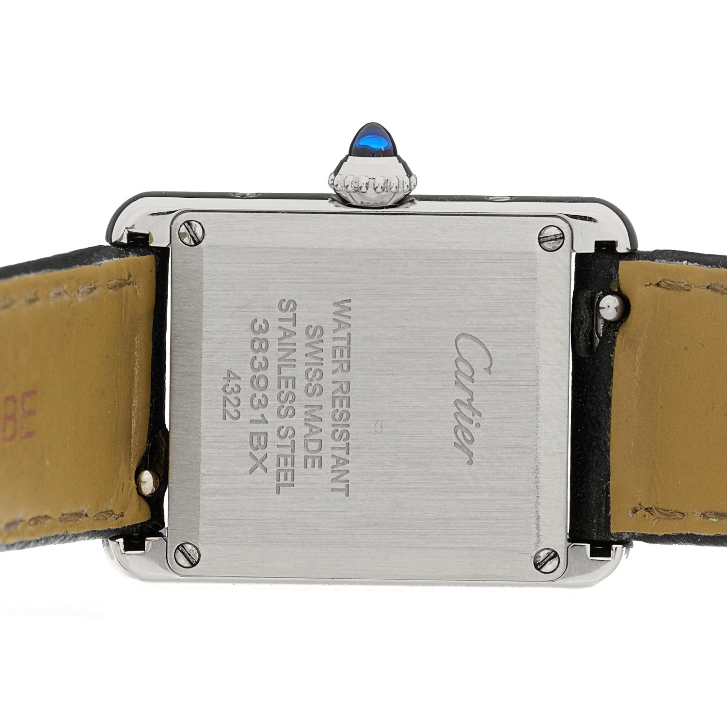 Cartier Stainless Steel Calfskin 22mm Must de Cartier Tank Quartz Watch 4 of 4