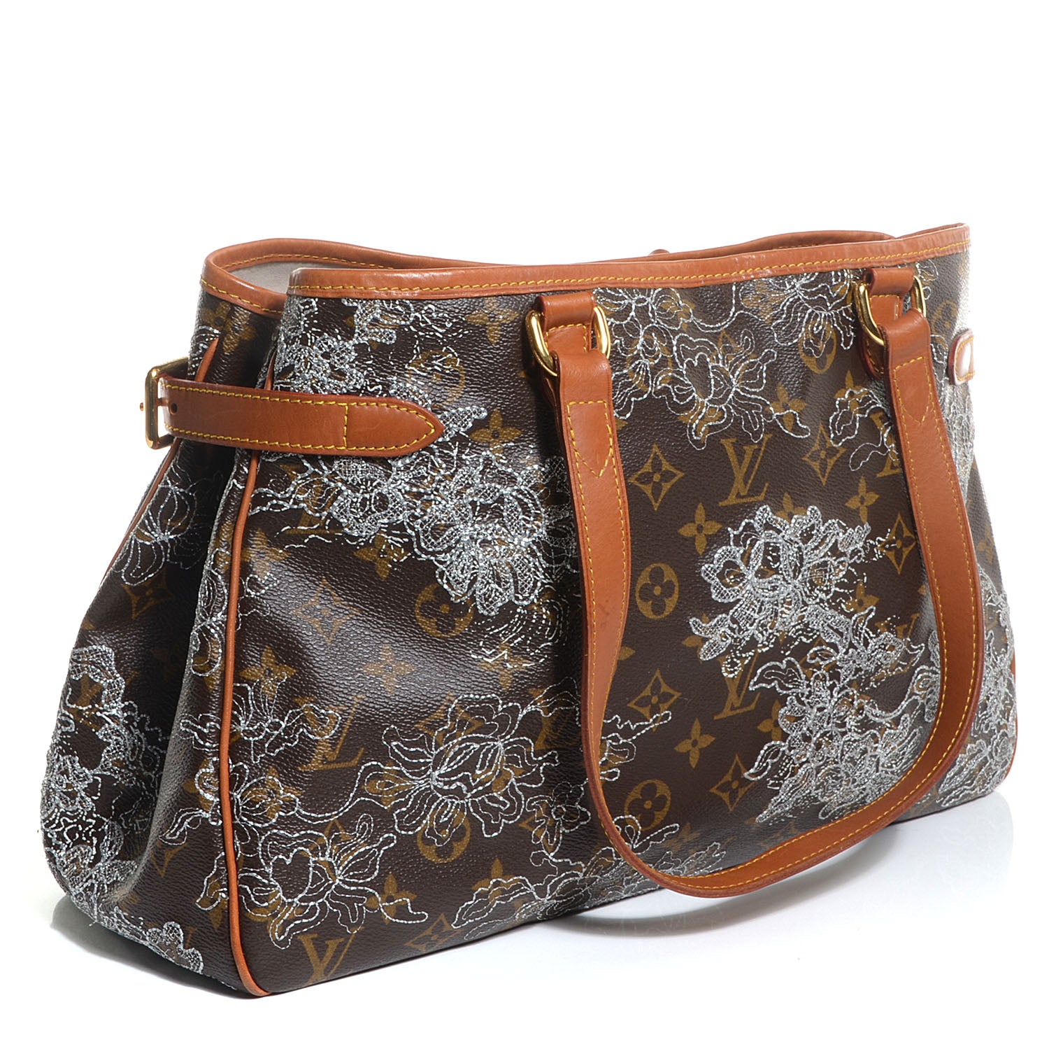 Louis Vuitton Monogram Dentelle Batignolles Horizontal Silver 3 of 7