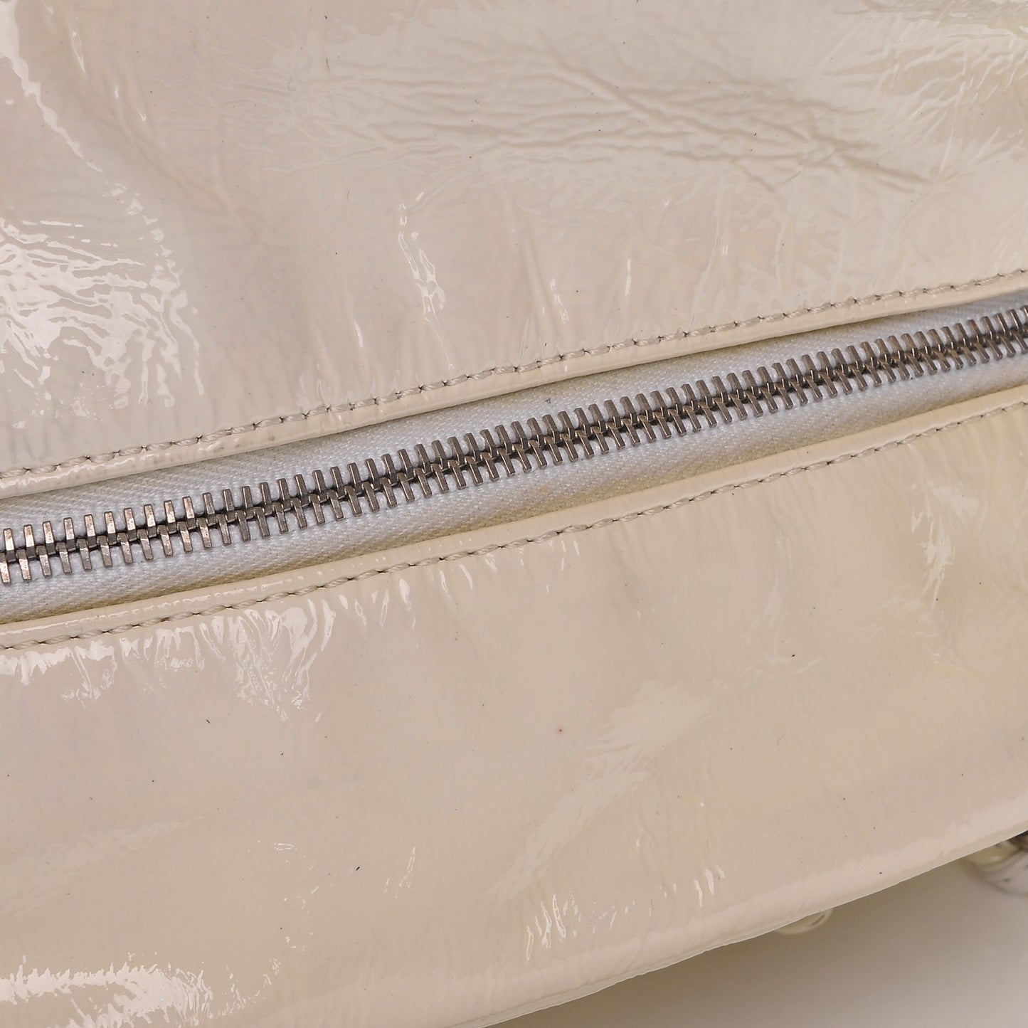 Patent Luxe Ligne Medium Bowler Ivory