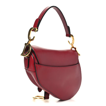 Christian Dior Calfskin Mini Saddle Bag Red 3 of 13