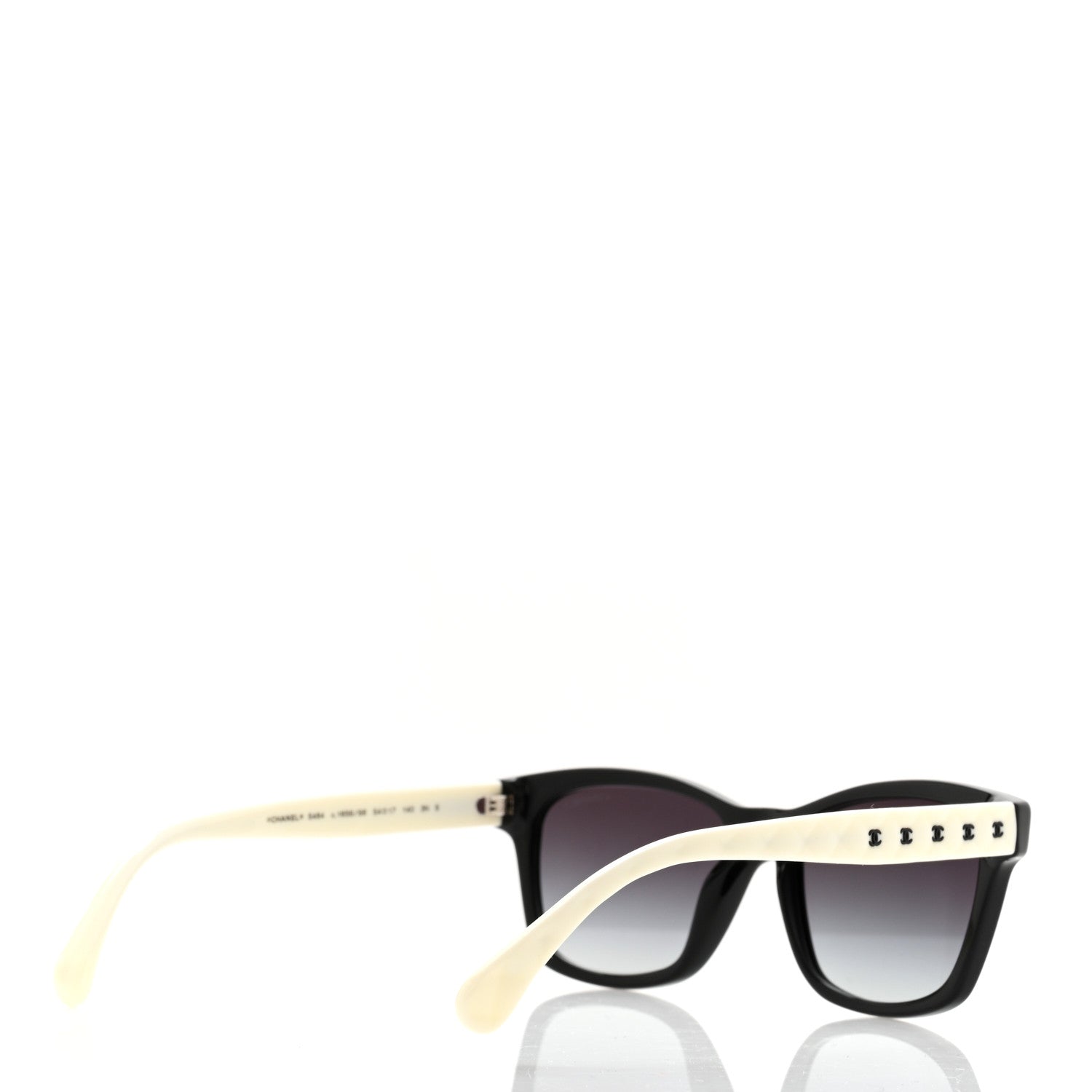 Chanel Acetate Quilted CC Square Sunglasses 5484 White Black 4 of 8