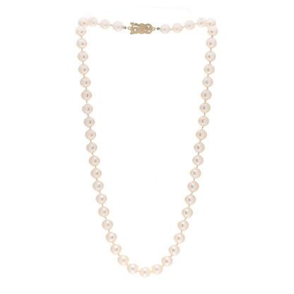 Mikimoto 18K Yellow Gold Akoya Pearl 8-8.5mm Strand Necklace 18" 3 of 4