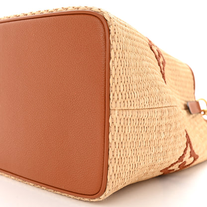 Louis Vuitton Raffia Calfskin Monogram Neonoe MM Tan 9 of 11