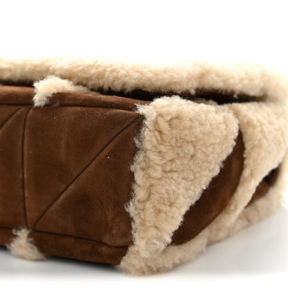 Saint Laurent Suede Shearling Patchwork Monogram Medium Jamie Brown Beige 11 of 11