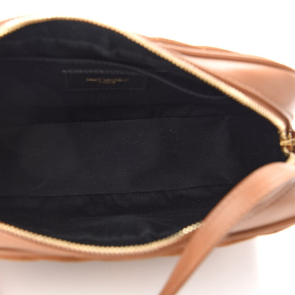Saint Laurent Suede Matelasse Monogram Lou Camera Bag Cinnamon 5 of 10