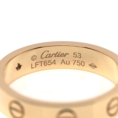 Cartier 18K Yellow Gold Diamond 4mm LOVE Wedding Band Ring 53 6.25 4 of 4
