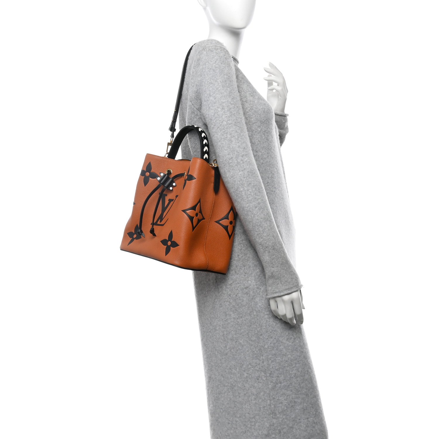 Louis Vuitton Empreinte Monogram Giant Crafty Neonoe MM Caramel Black 2 of 11