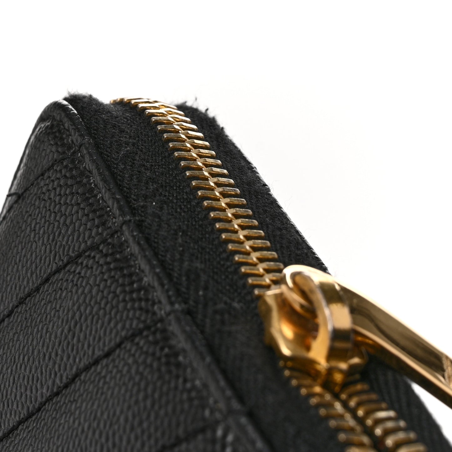 Grain De Poudre Matelasse Chevron Monogram Zip Around Wallet Black