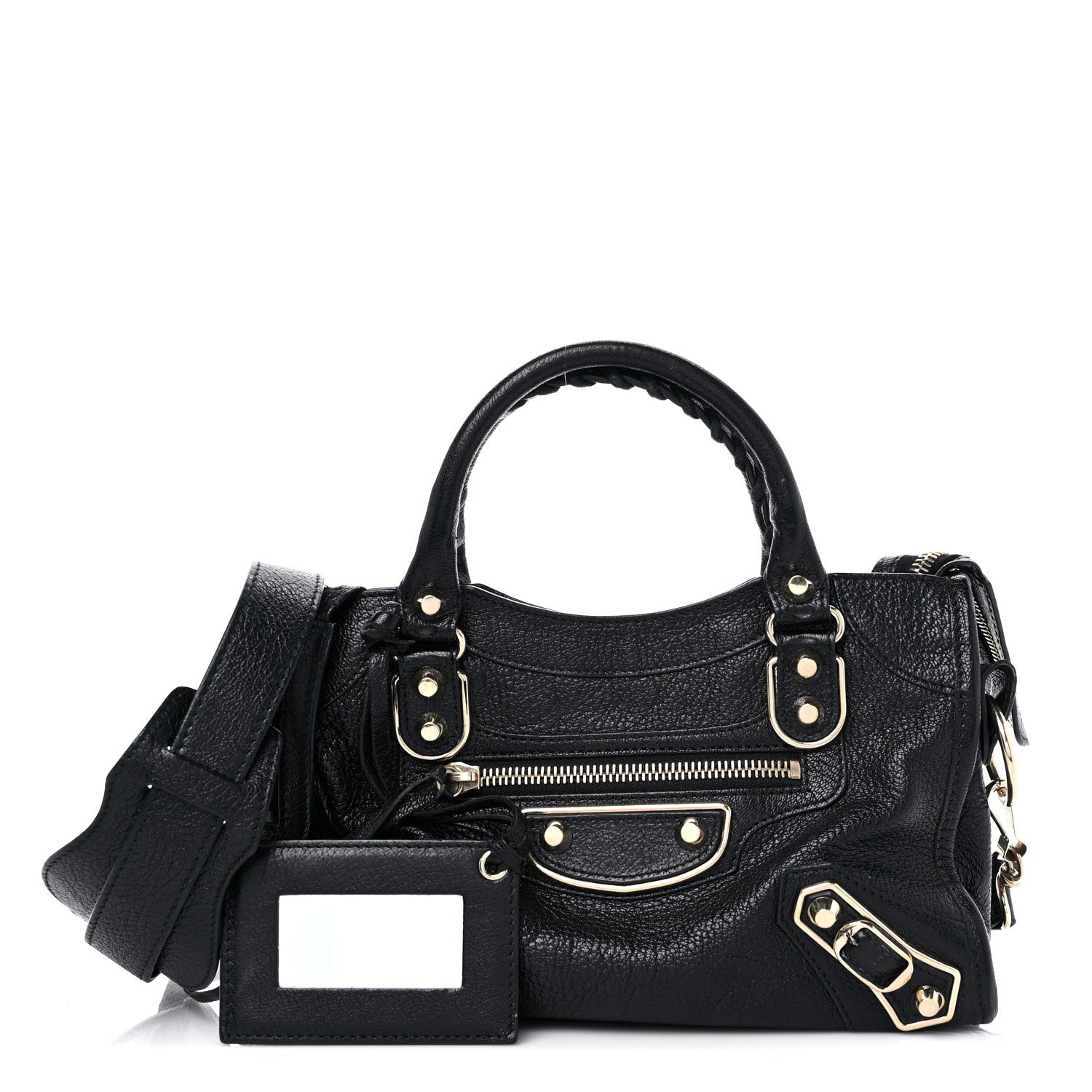 Balenciaga Chevre Gold Metallic Edge Hardware Mini City Black 1 of 10