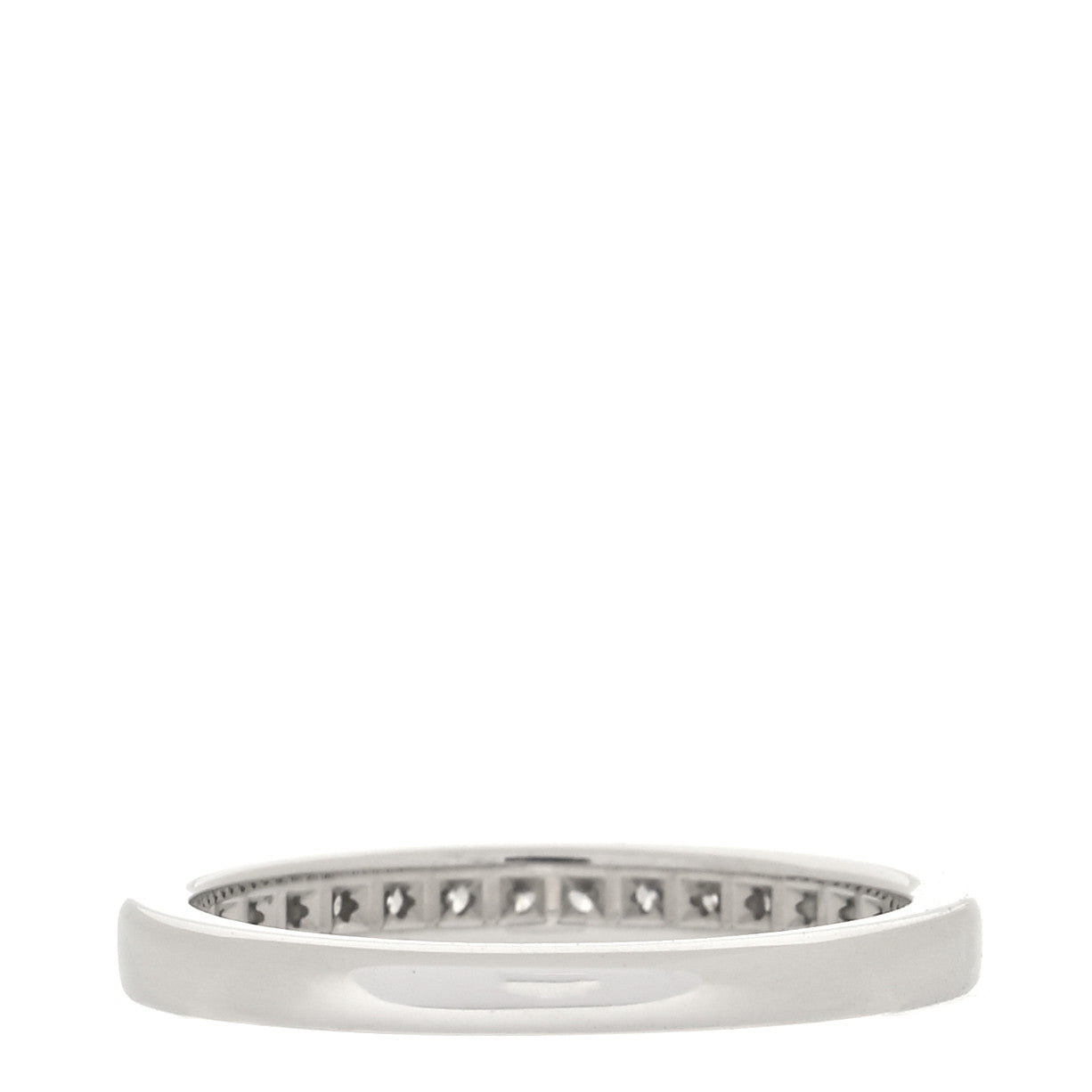 Tiffany Platinum Diamond 2.5mm Half Circle Wedding Band Ring 47 4.25 3 of 5