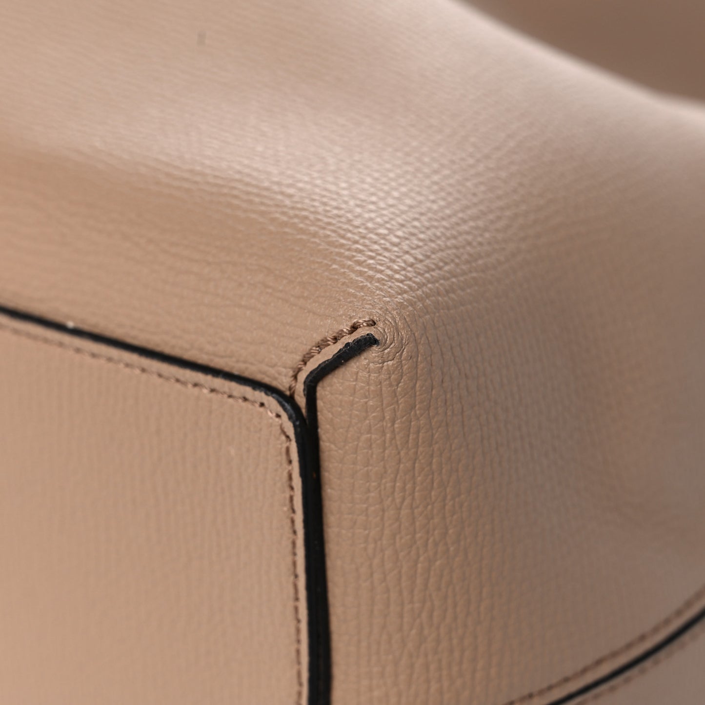 Grainy Calfskin Haymarket Check Medium Reversible Tote Camel