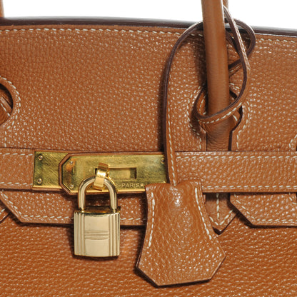Hermes Taurillon Clemence Birkin 30 Gold 9 of 9