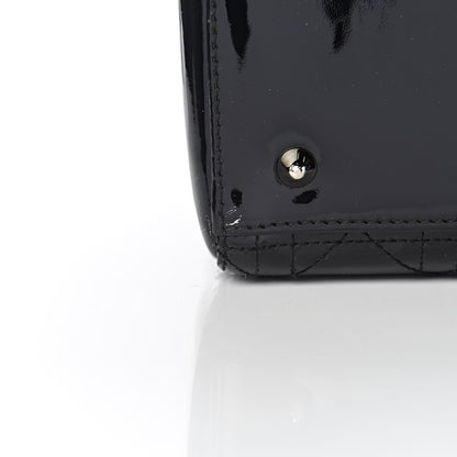 Christian Dior Patent Cannage Stitched Medium Lady Dior Black 12 of 13