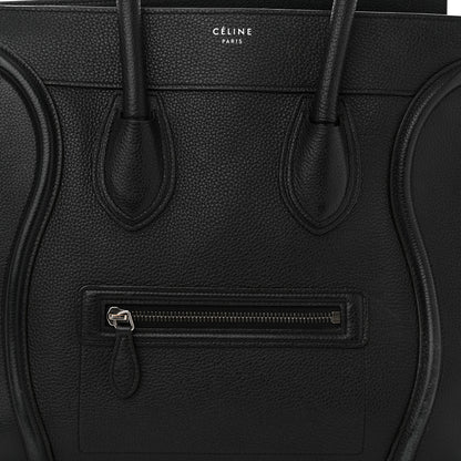 Celine Drummed Calfskin Mini Luggage Black 7 of 19