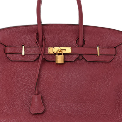 Hermes Taurillon Clemence Birkin 35 Bois de Rose 8 of 12