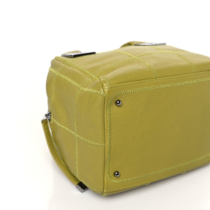 Chanel Caviar Square Stitched Bowler Green 8 of 10