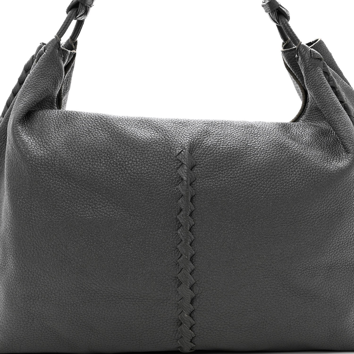 Bottega Veneta Washed Cervo Deerskin Shoulder Bag New Light Grey 6 of 9