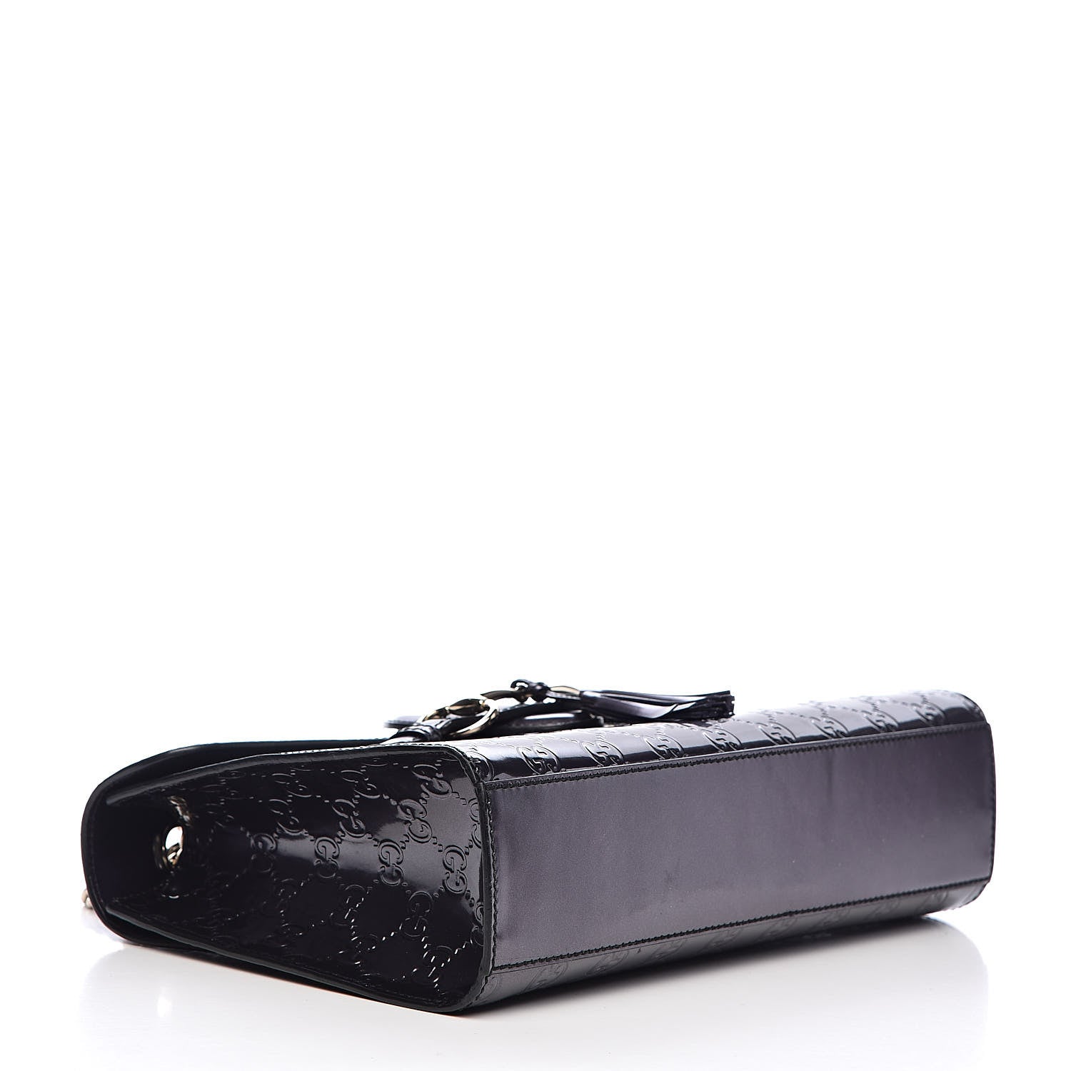 Gucci Shine Guccissima Medium Emily Chain Shoulder Bag Melanzana 4 of 12