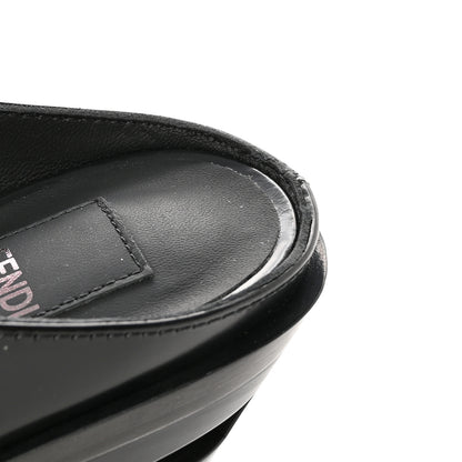 Fendi Vitello Abrasivato FF Cut Mules 38 Black 8 of 13