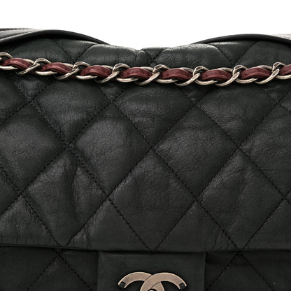 Chanel Iridescent Calfskin In The Mix Jumbo Flap Green Black 8 of 12
