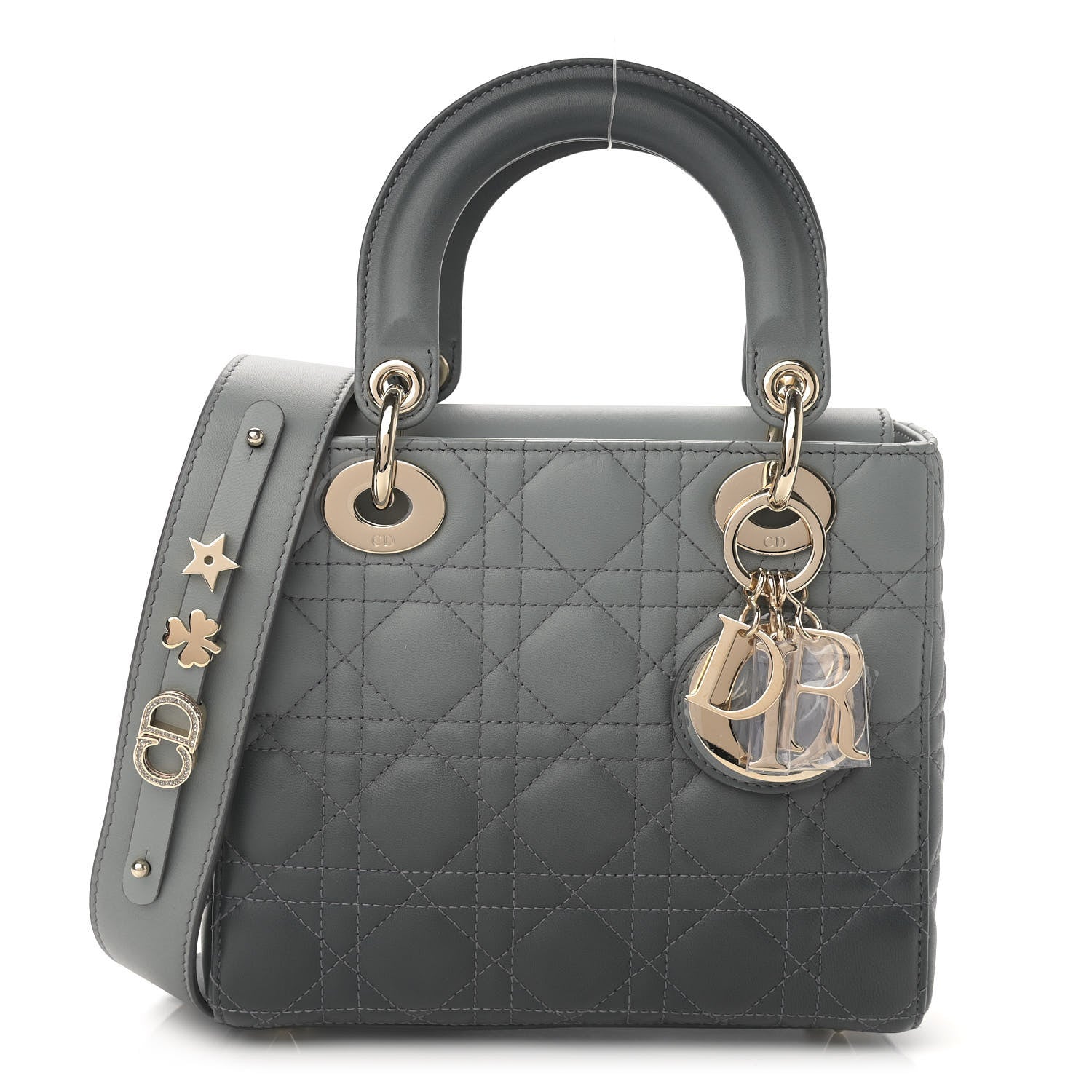 Christian Dior Lambskin Cannage Gradient Small My ABCDior Lady Dior Grey 1 of 10