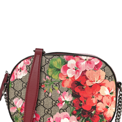 Gucci GG Supreme Monogram Blooms Mini Chain Shoulder Bag Beige Multicolor Dry Rose 9 of 13