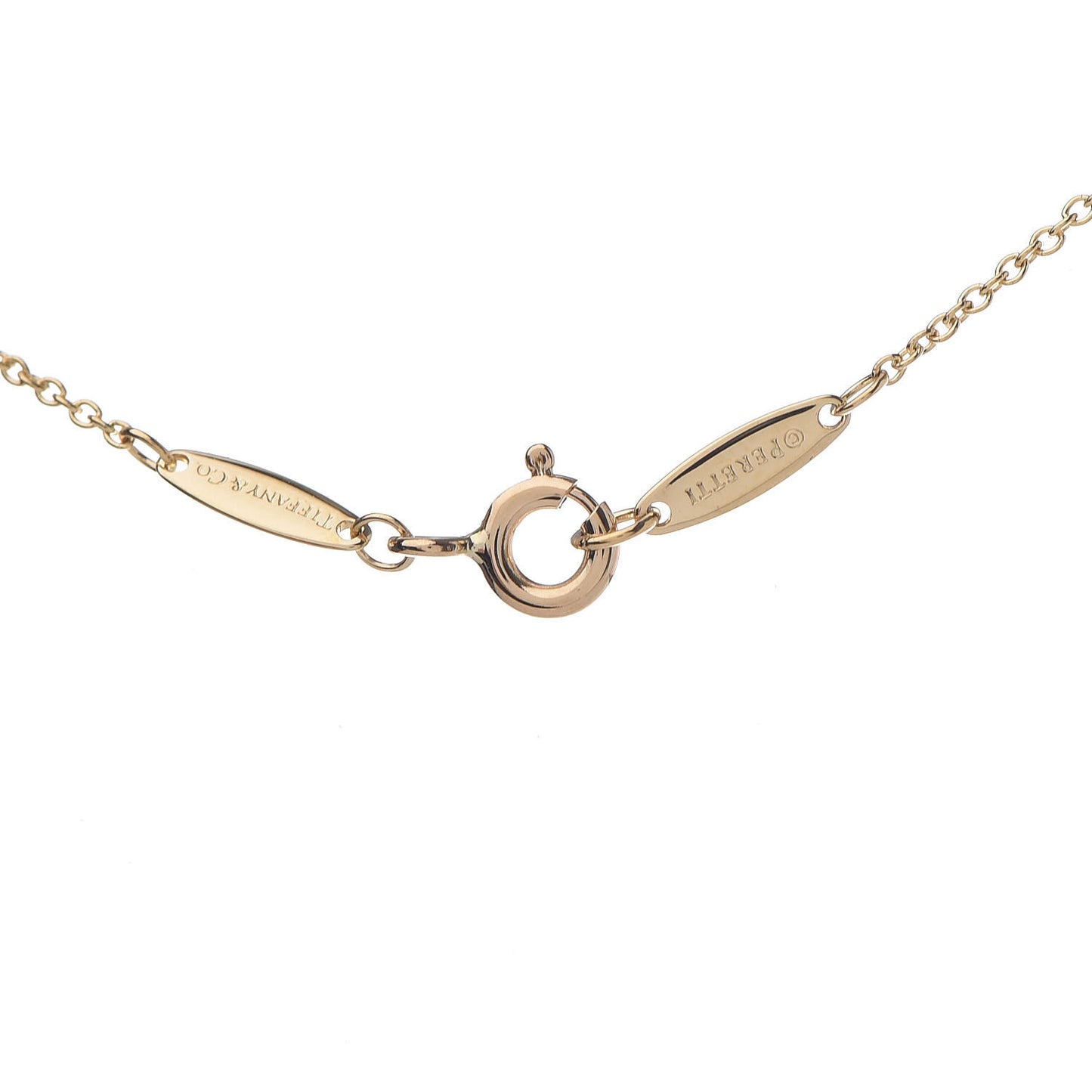 18K Yellow Gold Diamond .14ct Elsa Peretti Diamonds by the Yard Pendant Necklace