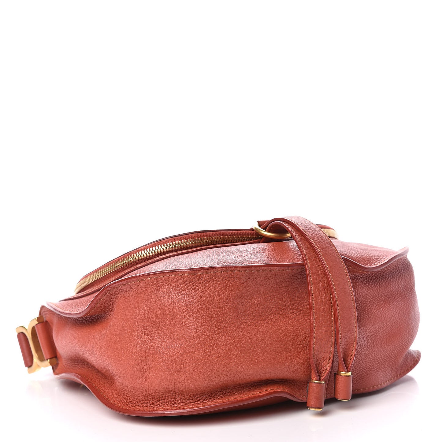 Calfskin Medium Marcie Round Zip Crossbody Bag Maple Leaf