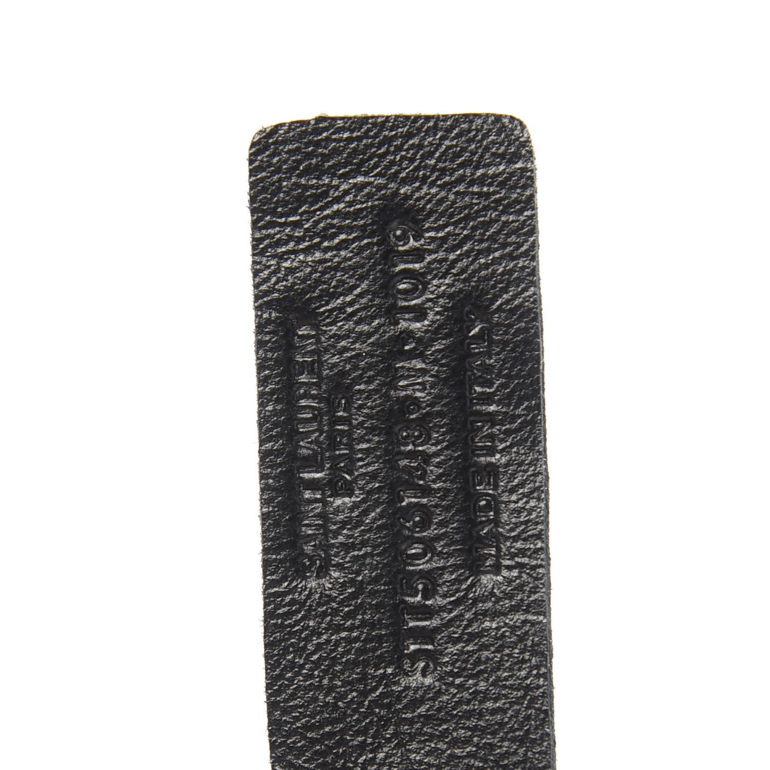 Saint Laurent Calfskin ID Plaque Bracelet M Black 5 of 6