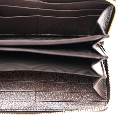 Gucci GG Supreme Monogram Web Ophidia Zip Around Wallet Brown 5 of 8