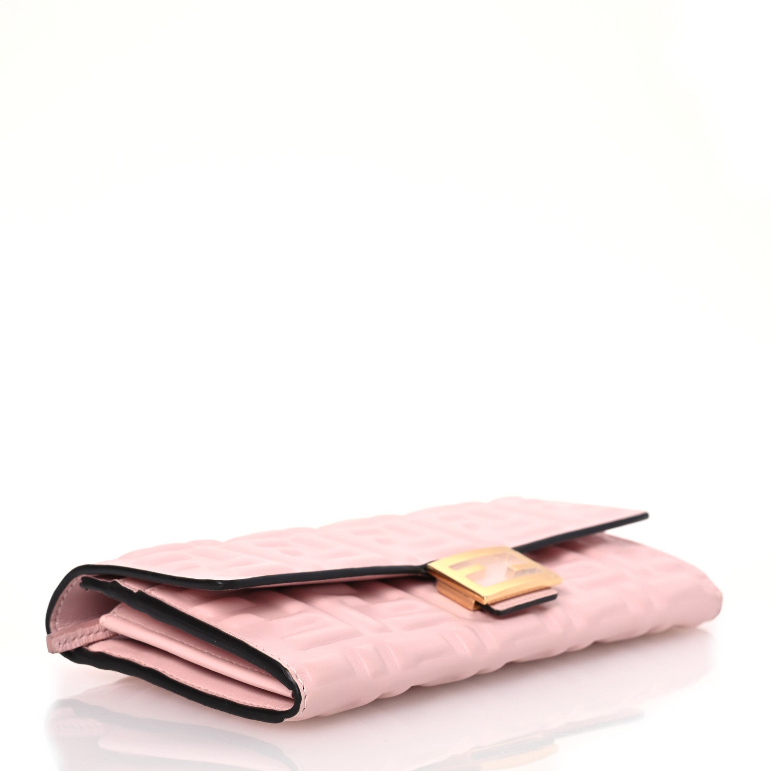 Fendi Nappa Matisse FF Embossed Continental Wallet Rosa Confetto 4 of 12
