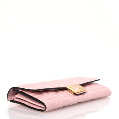 Fendi Nappa Matisse FF Embossed Continental Wallet Rosa Confetto 4 of 12