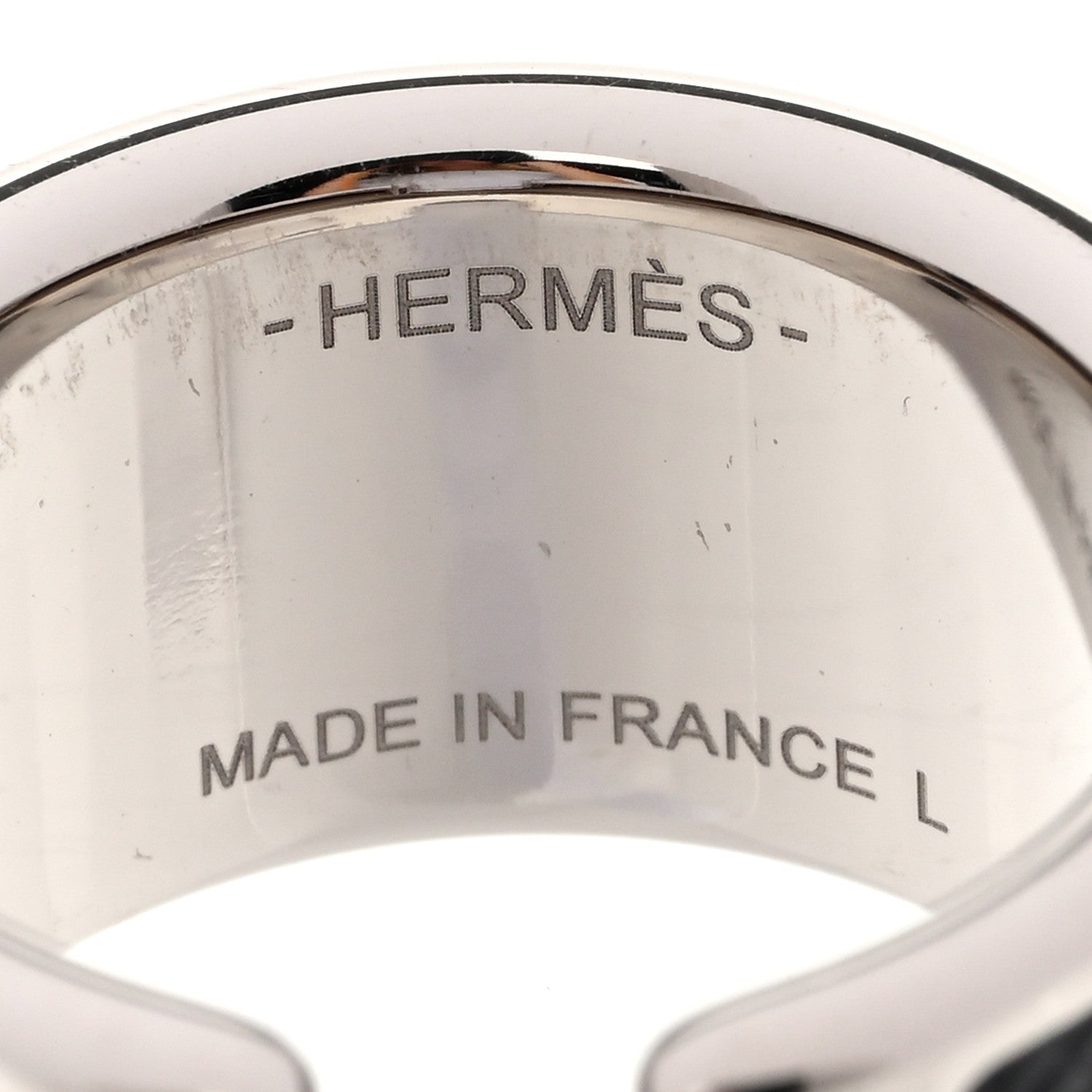 Hermes Madame Calfskin Large Olympe Ring L Black 4 of 4