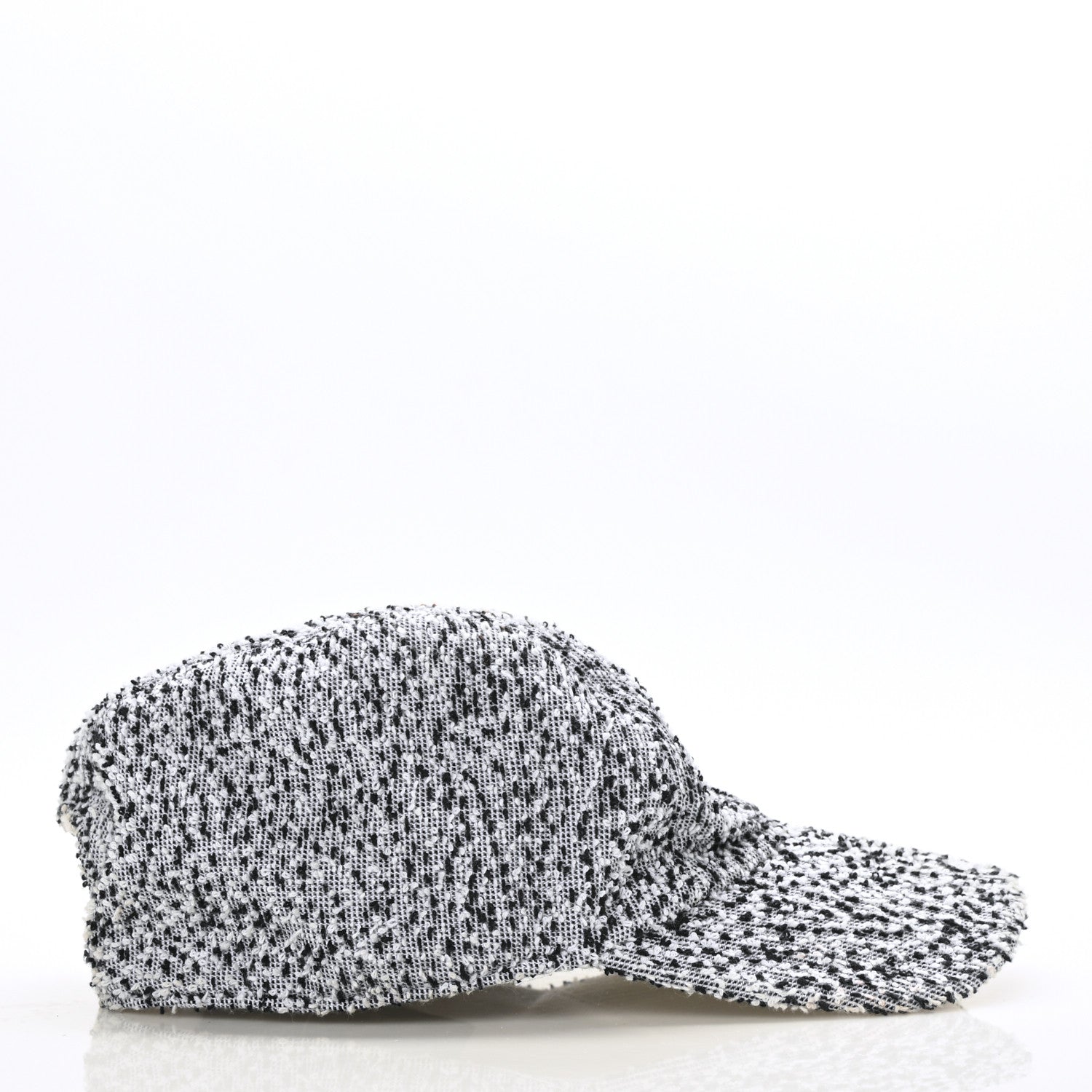 Chanel Tweed CC Cap Hat M Black White 4 of 7