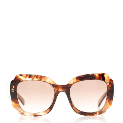 Prada Acetate Square Sunglasses SPR 16Y Havana Beige 2 of 7