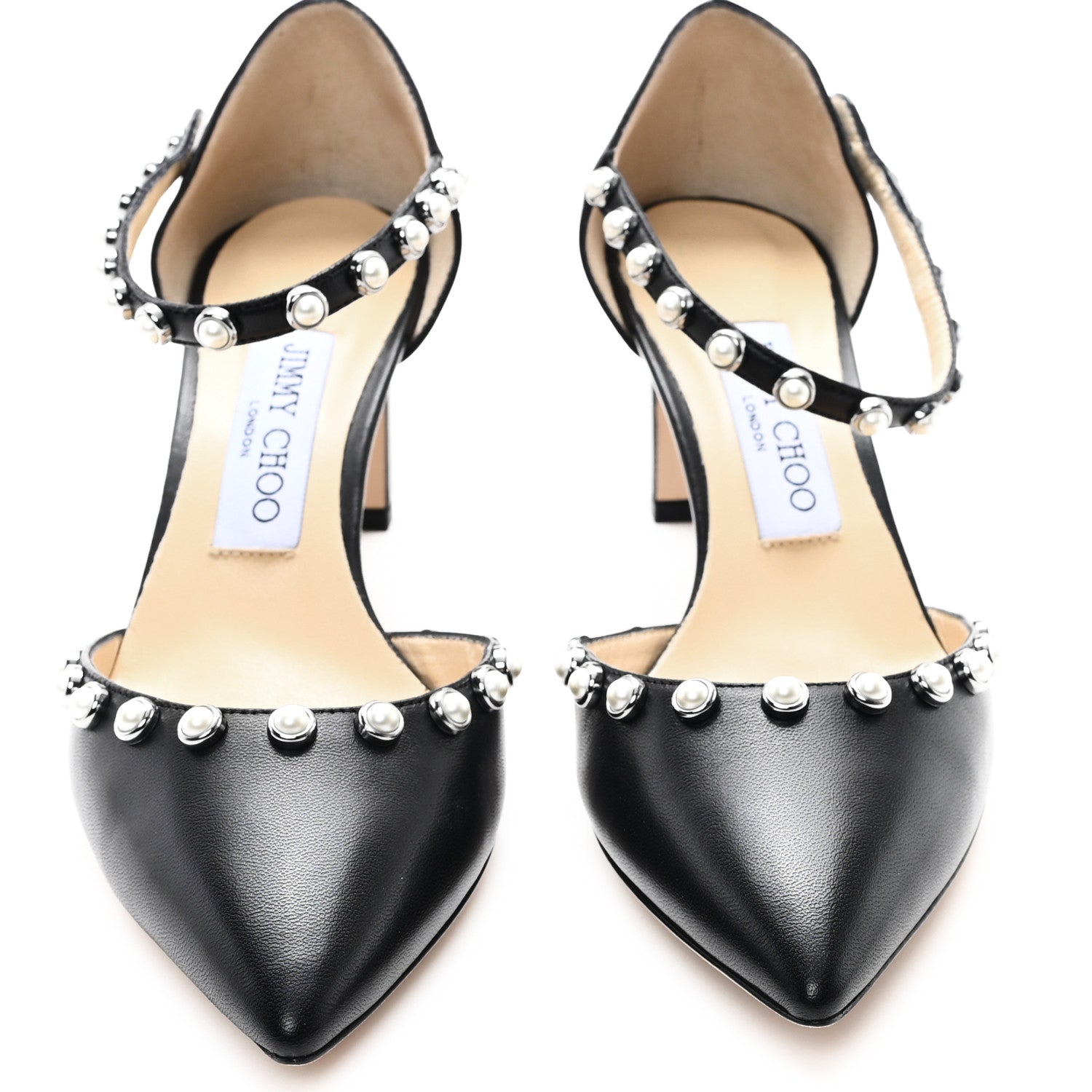 Jimmy Choo Nappa Pearl Leema 65 Pumps 37 Black 3 of 9