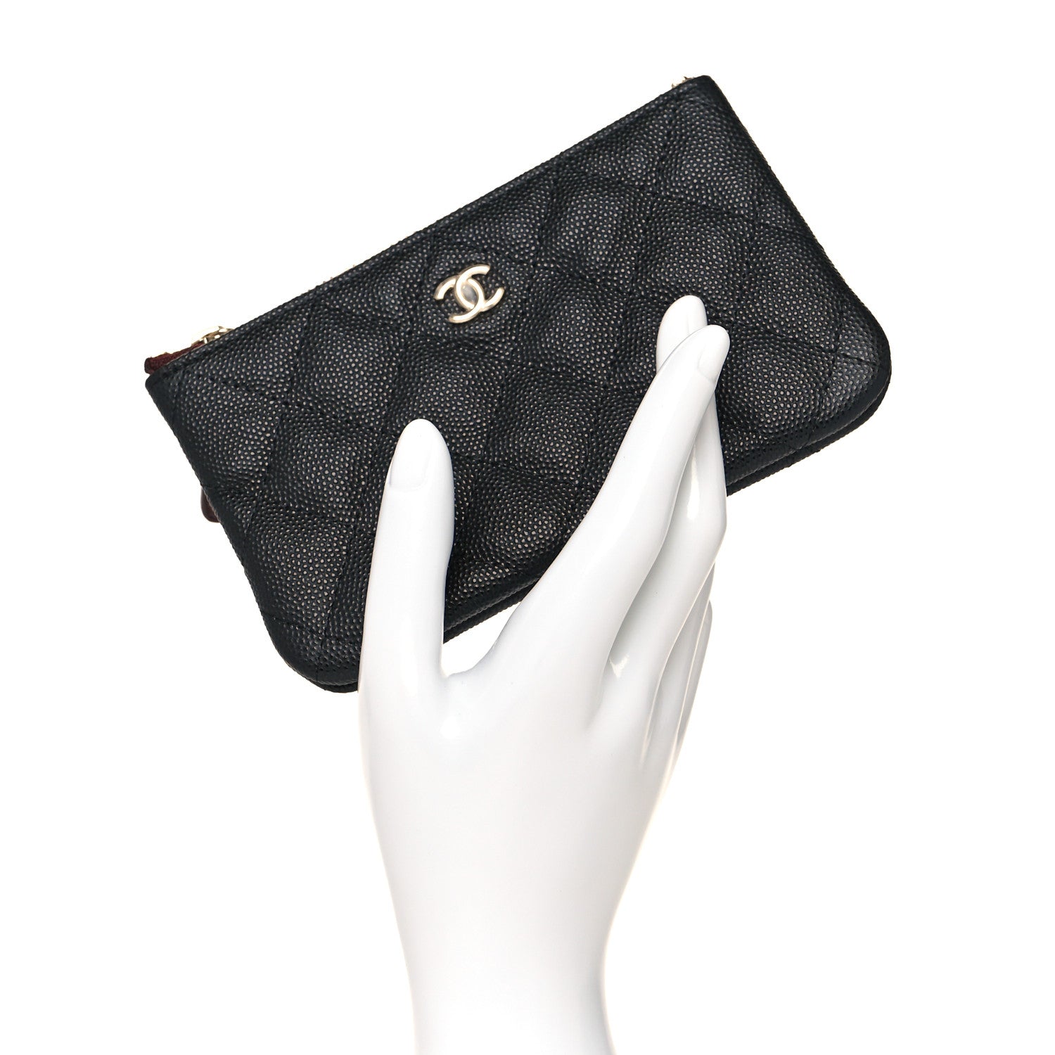 Chanel Caviar Quilted Small Cosmetic Case Black 2 of 11
