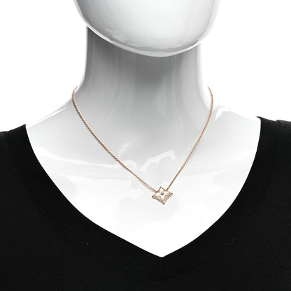 Louis Vuitton 18K Pink Gold Mother Of Pearl Blossom Pendant Necklace 2 of 5