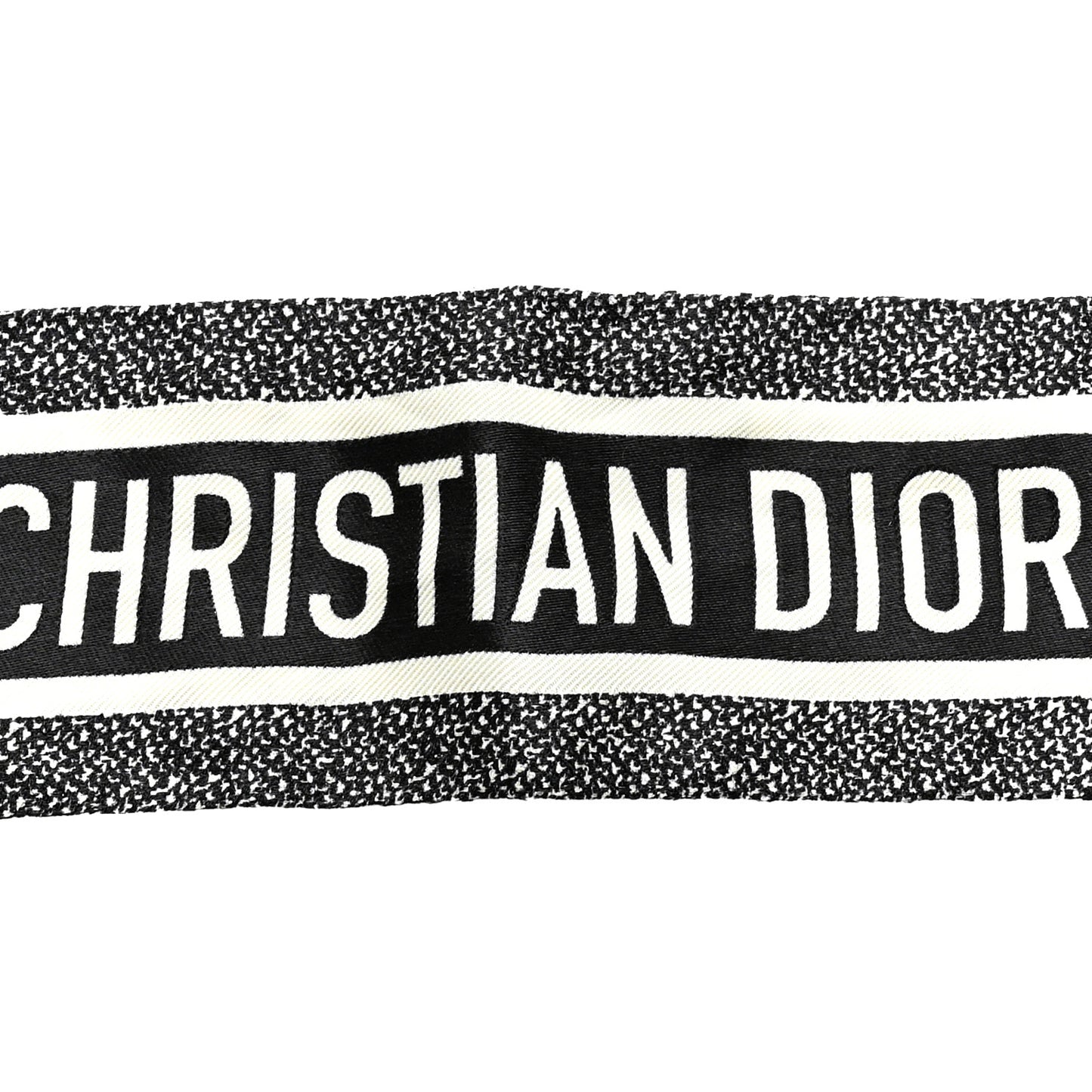 Silk Houndstooth Mitzah Scarf Black White