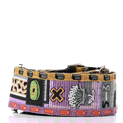 Valentino Garavani Canvas Embroidered Rockstud Guitar Strap Multicolor 2 of 7