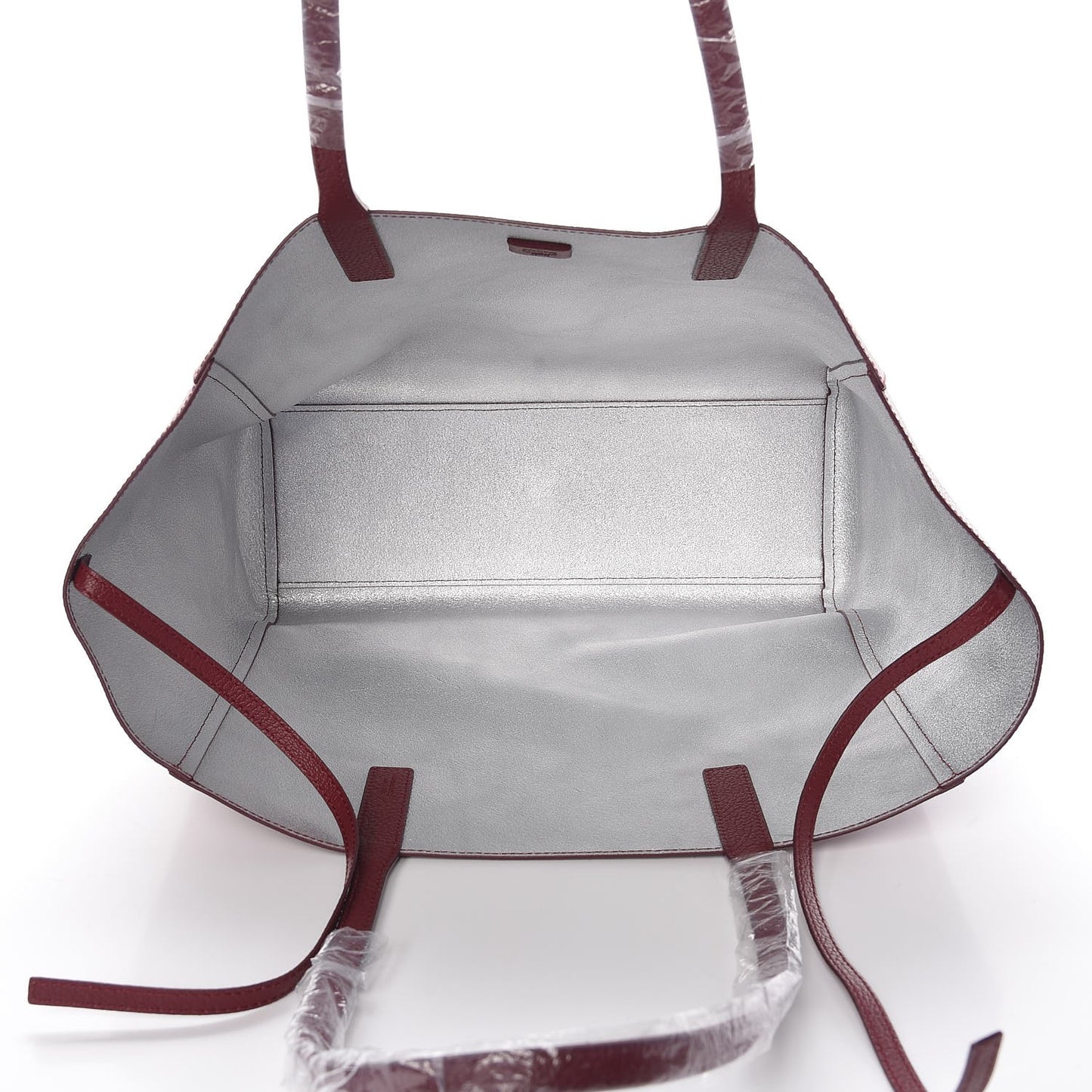 Grained Calfskin Medium Reversible Wandel Tote Ruby Tan