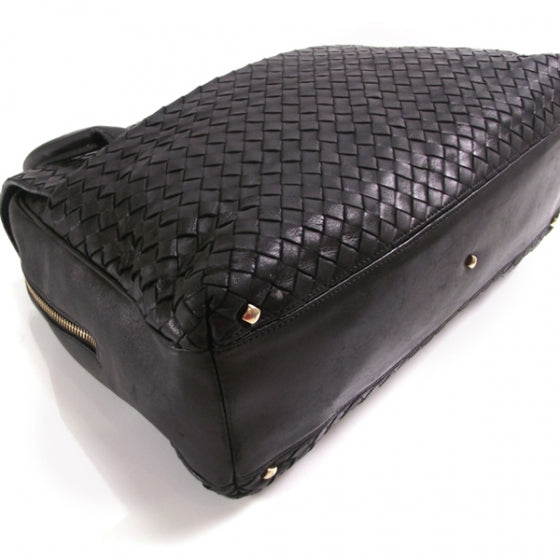 Bottega Veneta Leather Woven Flap Tote 5 of 11