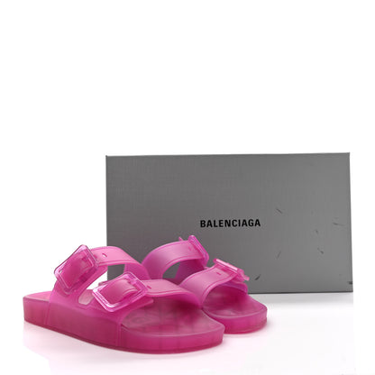 Balenciaga Technical Polyurethane Mallorca Slide Sandals 39 Pink 9 of 9