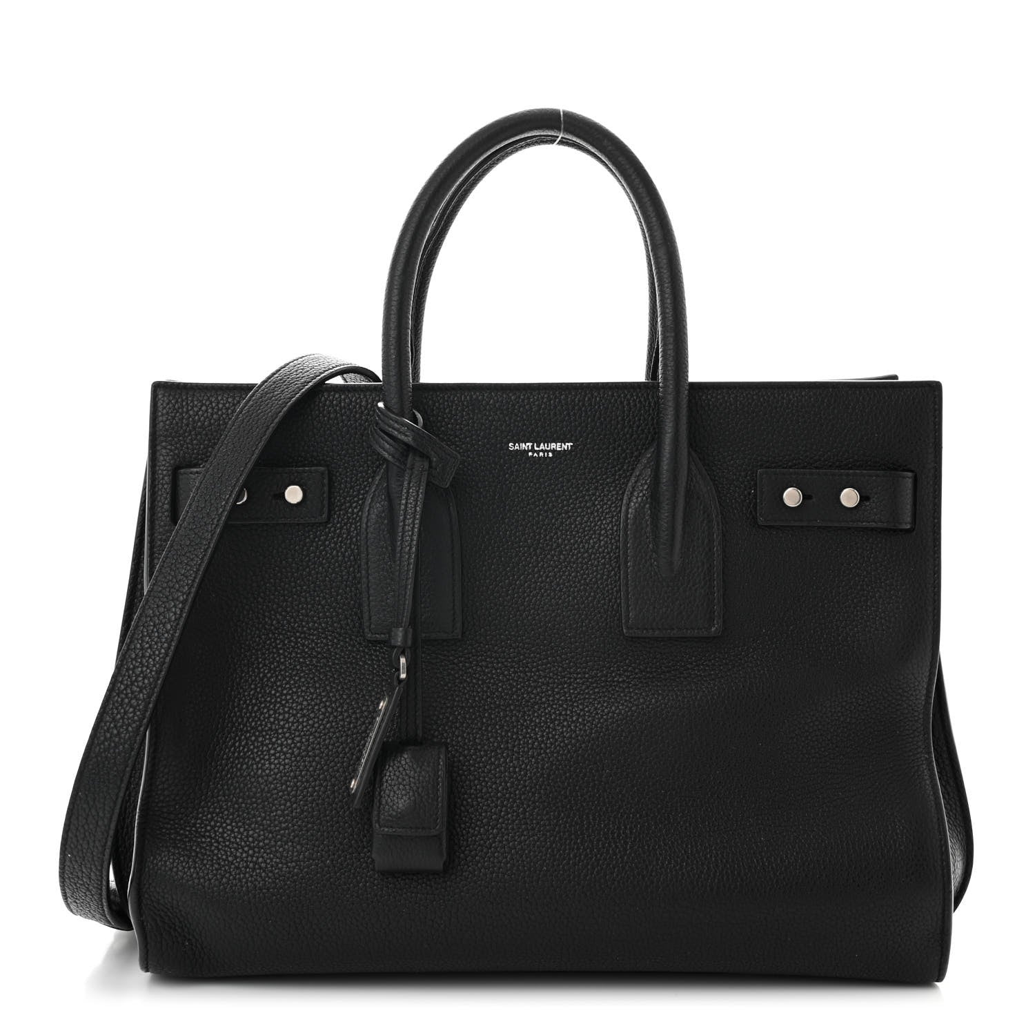 Saint Laurent Grained Calfskin Small Supple Sac De Jour Black 1 of 11