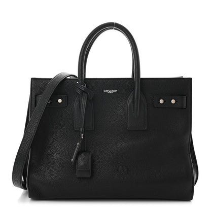 Saint Laurent Grained Calfskin Small Supple Sac De Jour Black 1 of 11