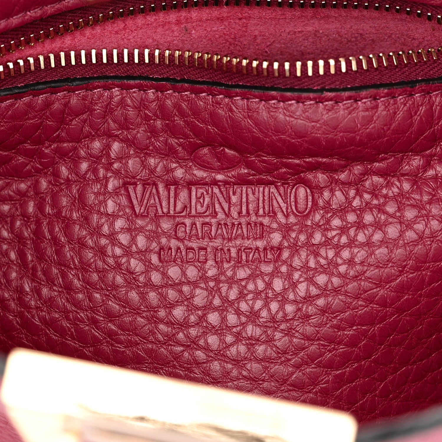 Valentino Garavani Pebbled Calfskin Mini Rockstud Flip-Lock Messenger Bag Raspberry 6 of 8