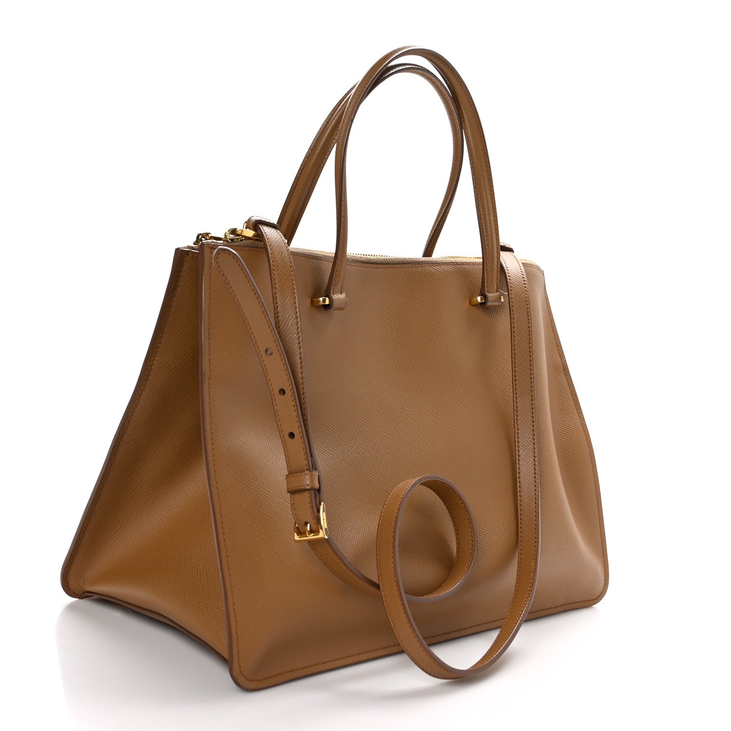 Prada Saffiano Cuir Shopping Tote Caramel 3 of 12