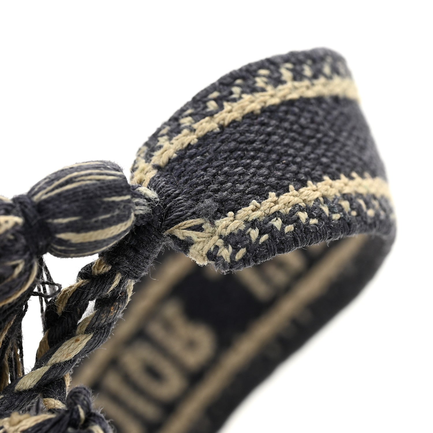 Christian Dior Woven Cotton J'Adior Friendship Bracelet Navy 4 of 5