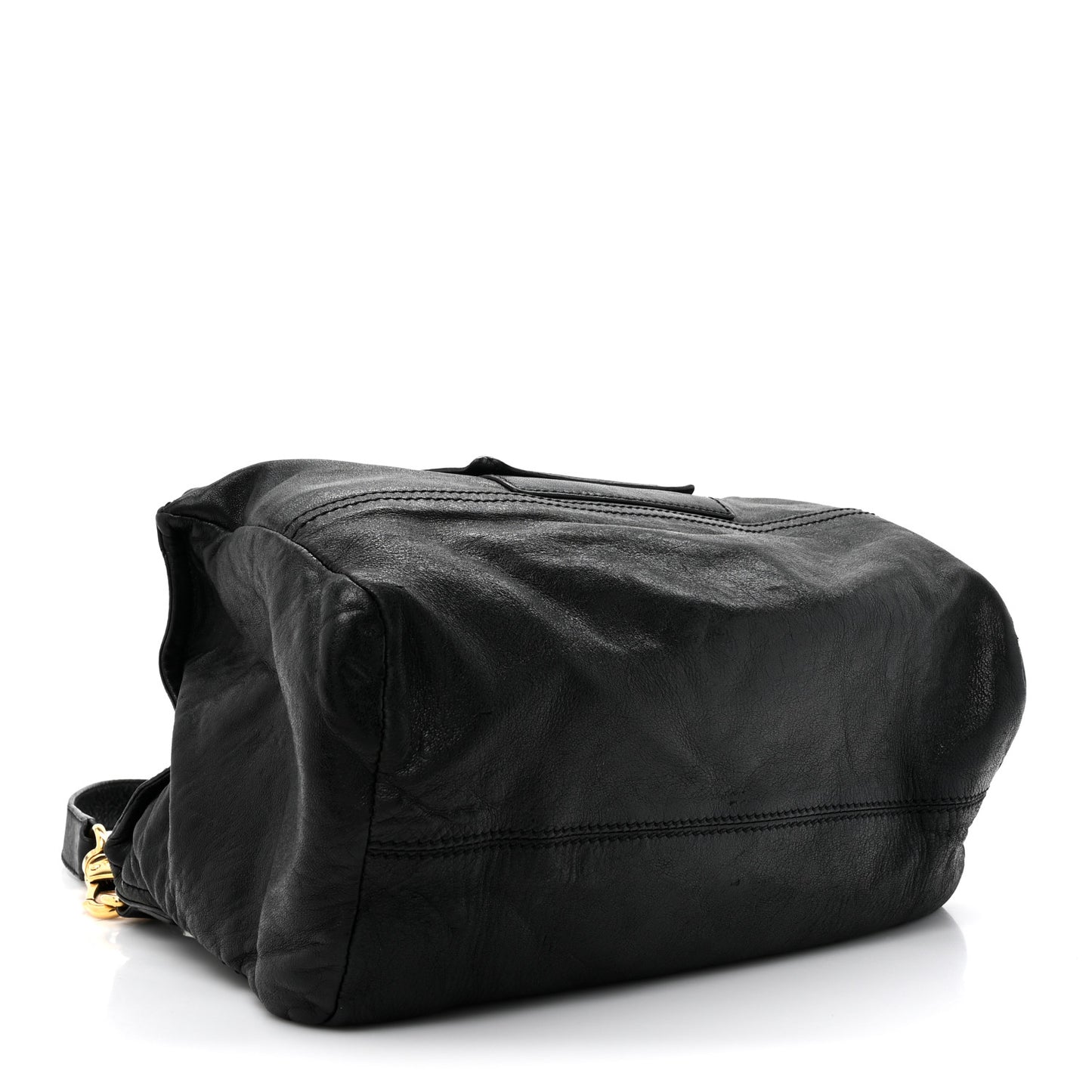 Pebbled Calfskin Medium Bolt Stud Pandora Black