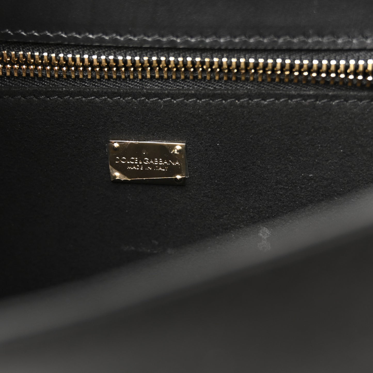 Satin Crystal DG Logo Flap Crossbody Bag Black